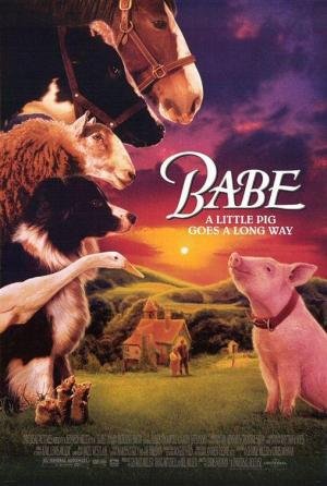 Cartel de la serie Babe, el cerdito valiente - 1995